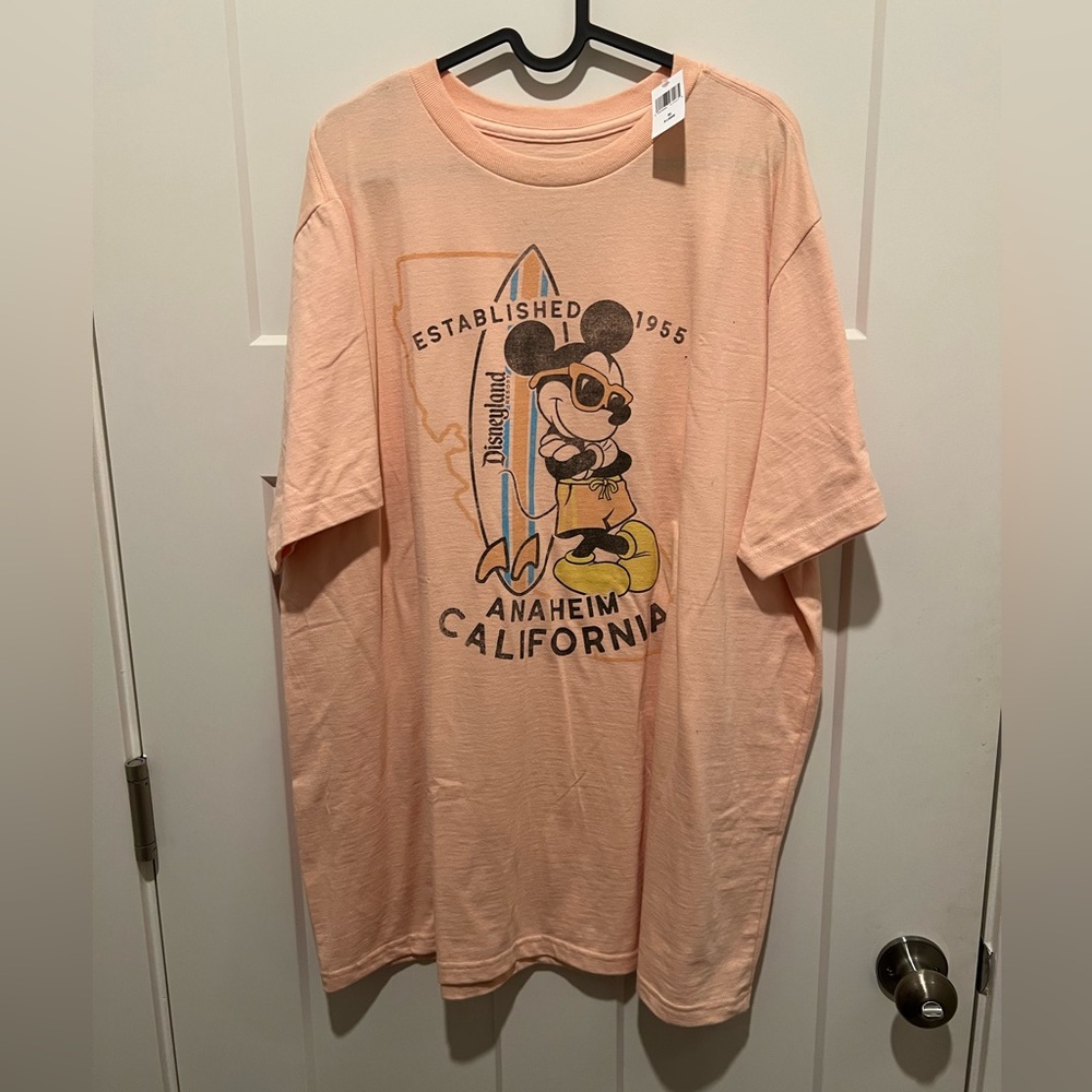 NWT Disney Anaheim California Peach Tee